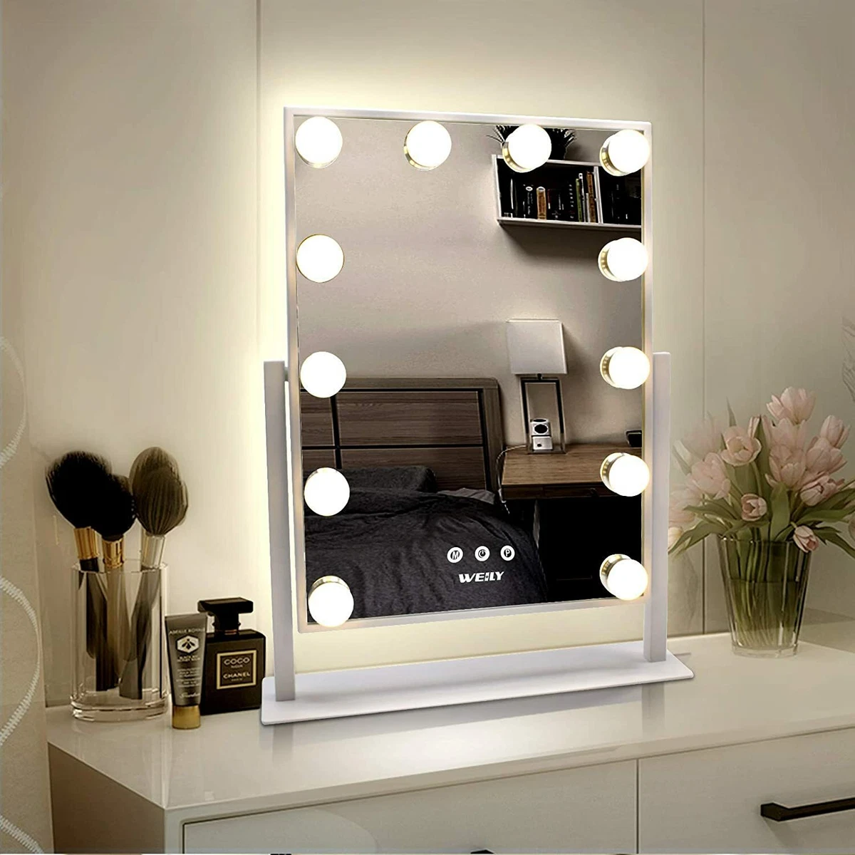 Makeup Mirror 3 Color Lights Large Lighted Vanity Mirror Touch