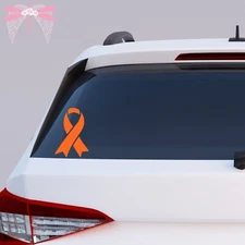 Leukemia Cancer Awareness Ribbons Orange Vinyl Decal Stickers 22 Sizes Available