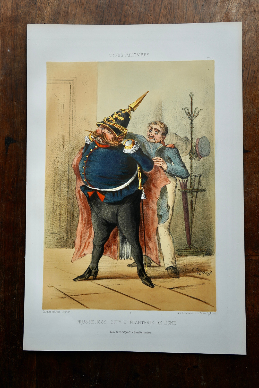 DRANER (1833-1926) OFFr INFANTERIE DE LIGNE 1862 PRUSSE, TYPES MILITAIRES, PL.4