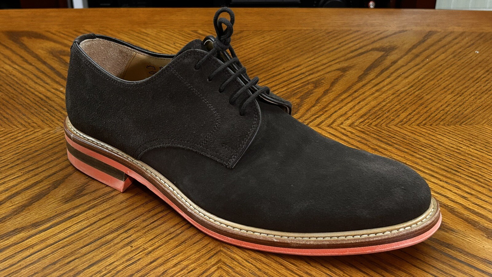 SAOLA Scarpe derby Russell & Bromley in camoscio marrone da uomo UK 8 US 9EU 42