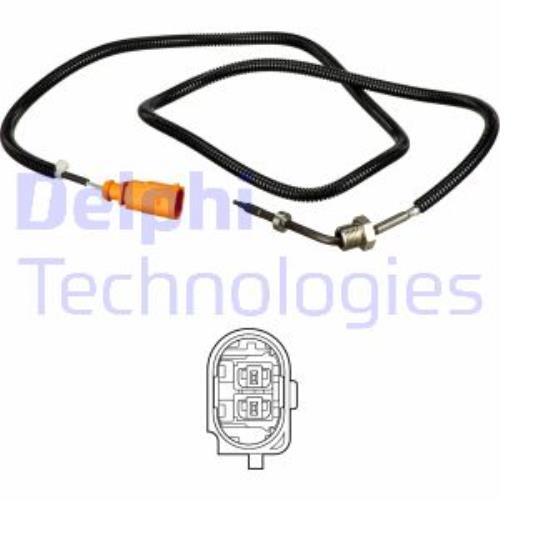 Delphi Abgastemperatursensor FüR Vw Transporter V Bus 7HB 7HJ 7EB 7EJ 7EF-image