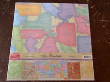 MISS ELIZABETH  S SCRAPBOOK PAPER - TRAVEL-  12X12  6 Pages 70 - SEALED