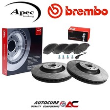 PER VOLKSWAGEN GOLF R MK7 APEC SET DISCHI FRENO ANTERIORI E PASTIGLIE BREMBO