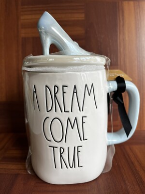 Rae Dunn Cinderella Princess Mug With Blue Shoe Topper A Dream Come True NWT