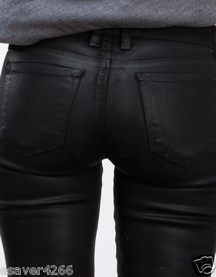 Pantalon Motard Cuir J Brand Noir Taille 27 - Coupe Cropped Mi-hauteur - Neuf Avec étiquettes