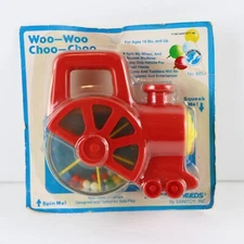 Nursery Needs by Sanitoy Inc. Vintage 1990 Woo-Woo Choo-Choo Red Train Toy