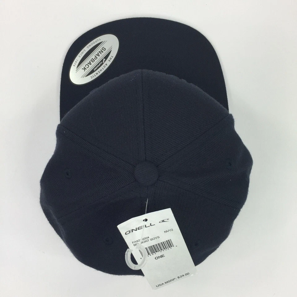 O'neill Snapback Hat Yupoong Wool Dark Blue With Embroidered Logo Cap BRAND NEW - Image 3 of 4