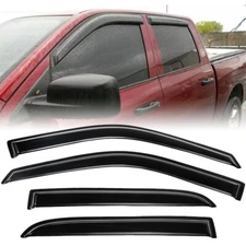 For 2009-2018 Dodge Ram 1500 Crew Cab Window Visor Vent Rain Guards Deflector