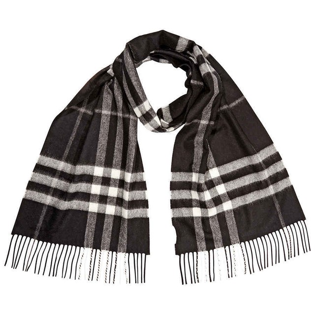 burberry black cashmere scarf