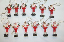 Resin Santas Hanging or Standing 3" Tall Lot of 12 New X1018