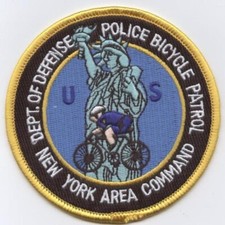 U.S.A. DEP. OF DEFENSE POLICE BICYCLE PATROL NEW YORK AREA COMMAND PATCH
