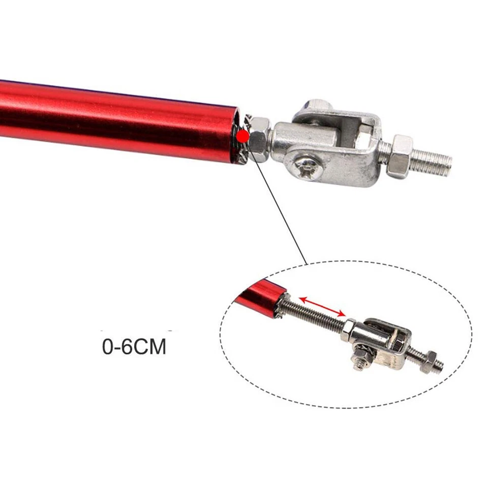 Varillas de puntal divisor de labios de parachoques delantero rojo brillante para e46 e90 f10 f30 f32 m4 328i Foto 4 de 4