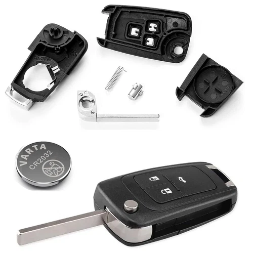 2 Tasten Klappschlüssel Gehäuse Ersatz für Opel Astra J Insignia Corsa E Zafira  - Bild 7 von 13