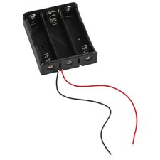  1 pc 3 x 18650 Battery Casing Housing Enclosure Case Holder with 6" Wire Leads
