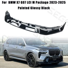 Glossy Black For BMW G07 X7 LCI Sport 2023-2024 MP Front Bumper Lip Splitter Kit