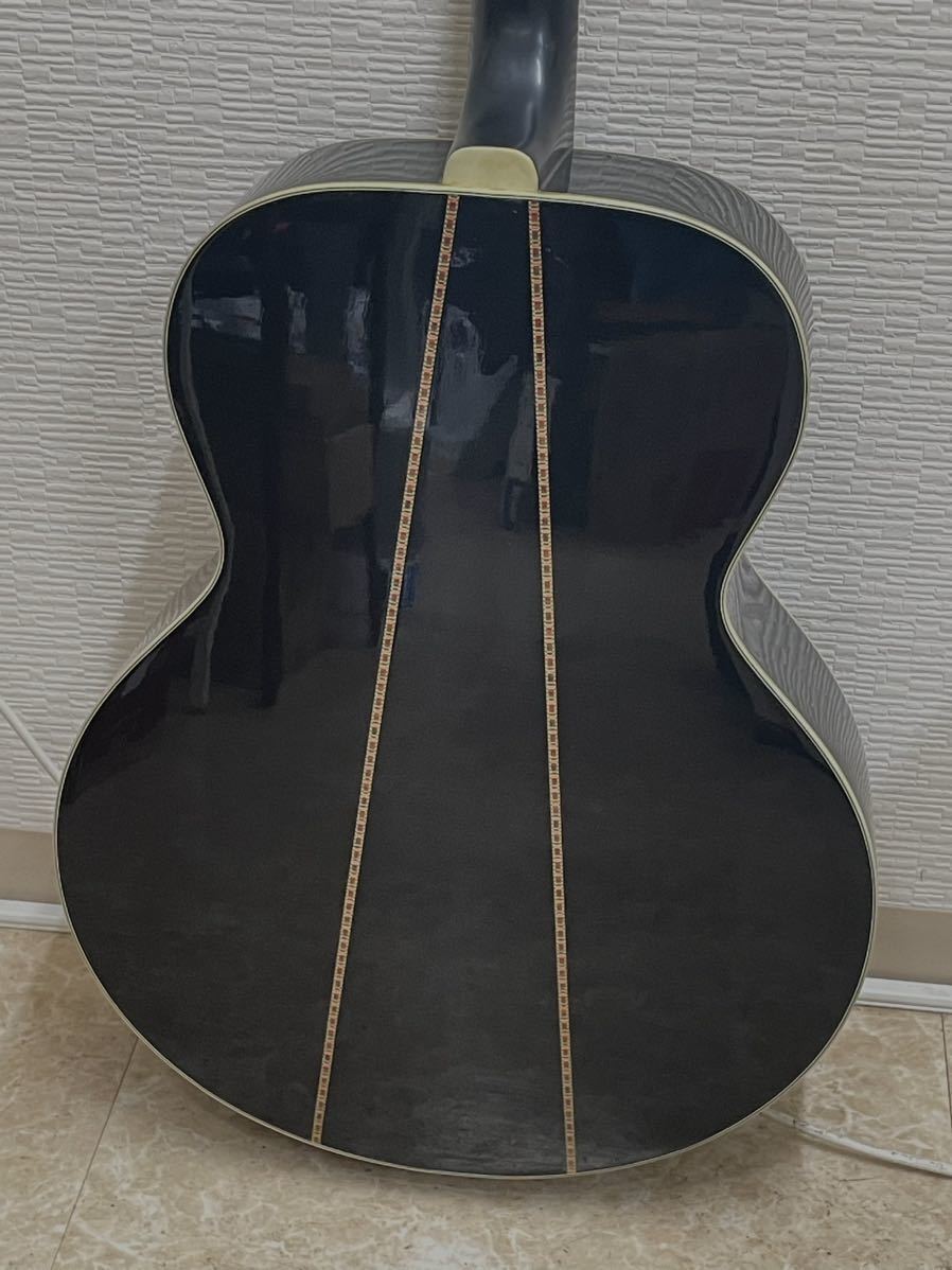 Acoustic Guitar TF Morris WJ-50B Black Made in Japan Star Inlay | eBay