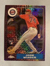 2022 Topps Silver Pack Josh Winder /75 Purple Mojo Refractor 1987 Chtome Twins🔥