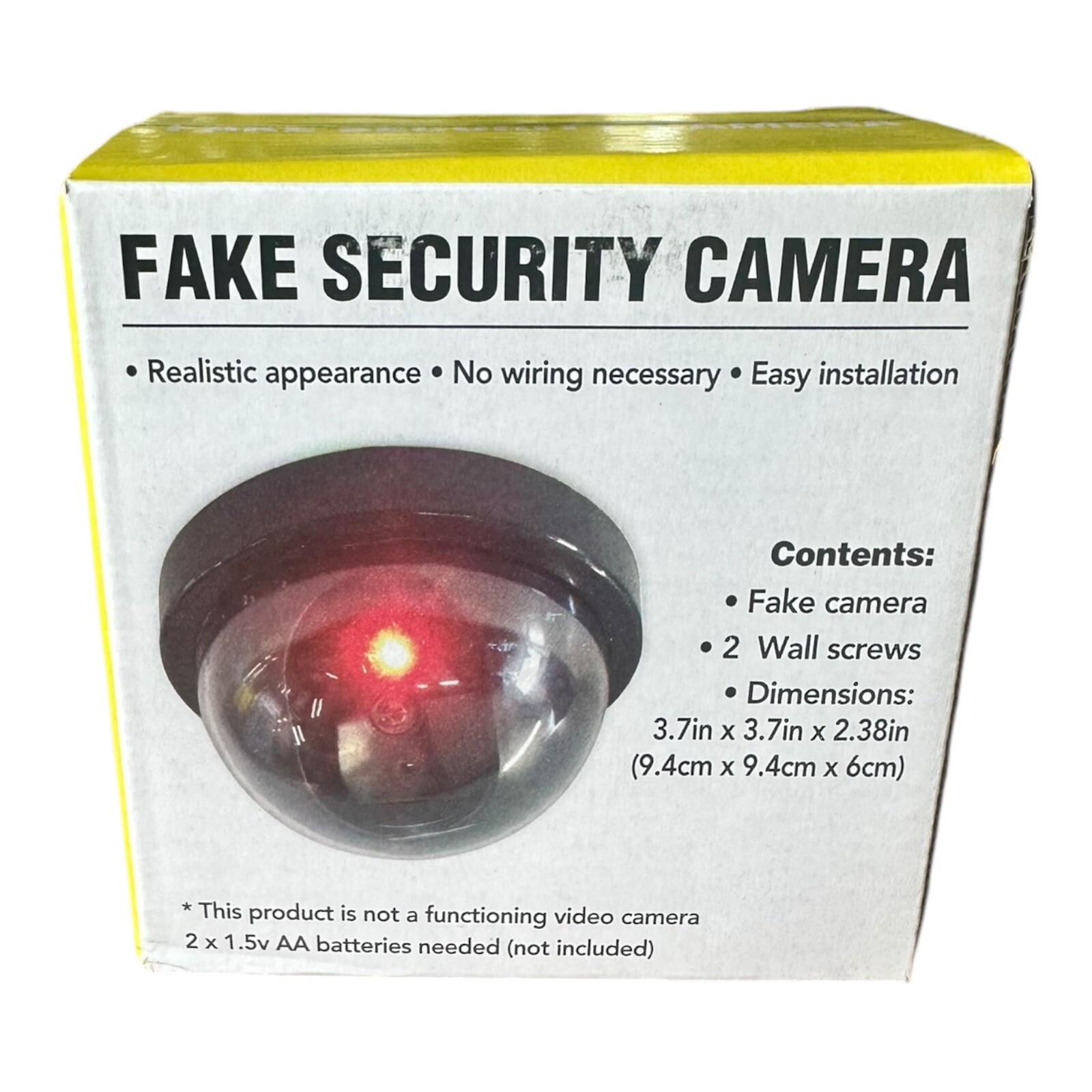 Choose Your Qty Pack Lot Fake Security Camera Dome with Flashing Red LED Light