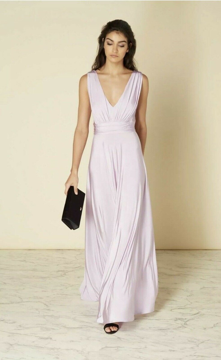 Issa London Issa Olivia Deep V Maxi Dress Champagne Olivia Von