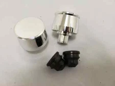 Billet Polished Aluminum Valve Cover Breathers with Grommets Oil Fill Smooth