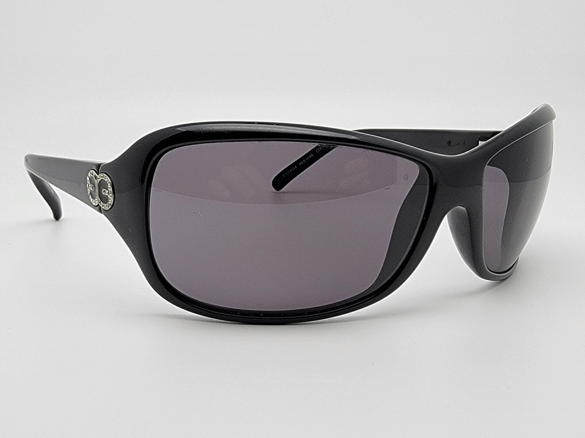 Escada SES074S Col. Z42 Black Rhinestone Frame Grey Lens 