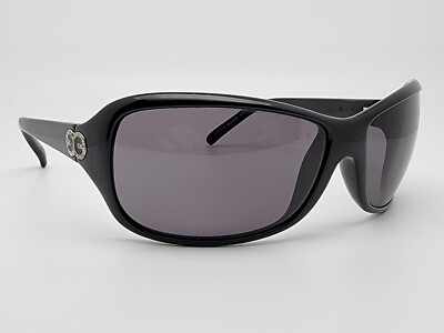 Escada SES074S Col. Z42 Black Rhinestone Frame Grey Lens Sunglasses Italy 64mm