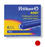 Pelikan Mini Fountain Pen Ink Cartridges Refills - Brilliant Red - Pelikan Mini Fountain Pen Ink Cartridges Refills - Brilliant Red -
