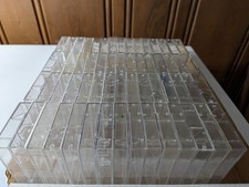 Lot of 60 Clear Plastic Jewel Cassette Tape Cases - All Empty - Clean