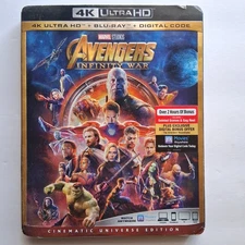 Avengers: Infinity War movie on 4K Ultra HD, Blu-ray, and Digital Code (New)