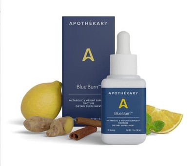 Apothékary Blue Burn Metabolic & Body mass Support 1.0 Tincture ounces-NEW