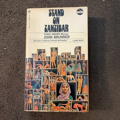 Stand on Zanzibar John Brunner 1974 Fifth Printing Ballantine Books PB Hugo