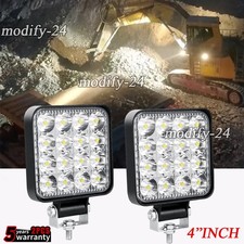 2PC 4INCH Digger Excavator Work Light Lamp Square fit for Komatsu Hitachi Kubota