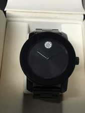 Movado Bold MB.01.3.34.6489 16040215 Blk Dial Swiss Quartz 36mm Steel  READ 