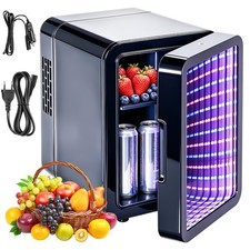 Mini Nevera 4L Nevera Pequeña Mini Nevera Espejo LED Silencioso Eléctrico