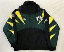 90s Greenbay Packers Jacket NFL Puffer Sz XL Apex One Zip Up Rare Streetwear