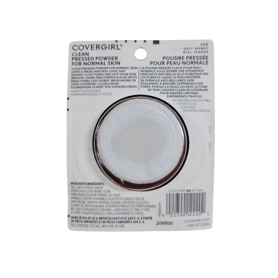 COVERGIRL CLEAN PRESSED POWDER 155 SOFT HONEY ORIGINAL TALC - Image 3 of 3
