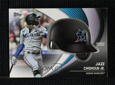 2022 Topps Series 2 Batting Helmet Commemorative Relics Jazz Chisholm Jr 1cx3