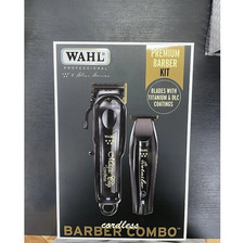 Wahl Cordless Barber Combo Clipper/Detailer Trimmer - Black 3025397 US STOCK