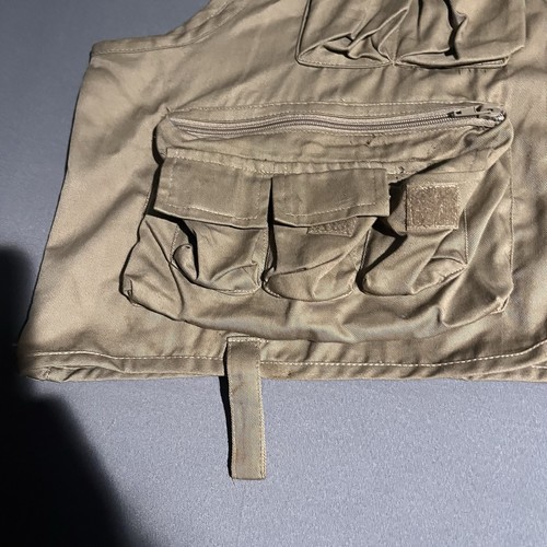 Ausable Vest Mens 2XL Tan Multi Pocket Utility Fly Fishing Khaki Outdoors - Picture 3 of 6