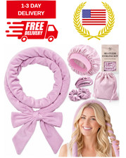 63" Heatless Hair Curler Overnight No Heat Curling Rod Velvet Curls Hair Set