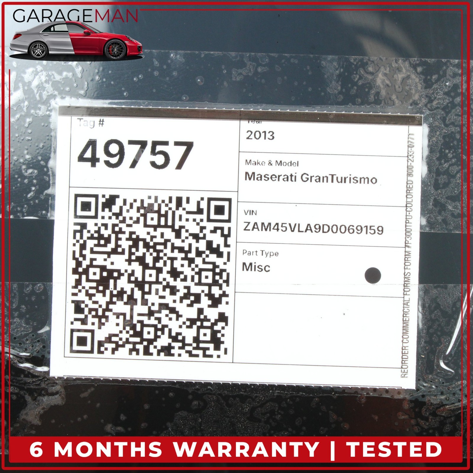 Maserati GranTurismo 2008-2018 Rear Left Quarter glasses Set