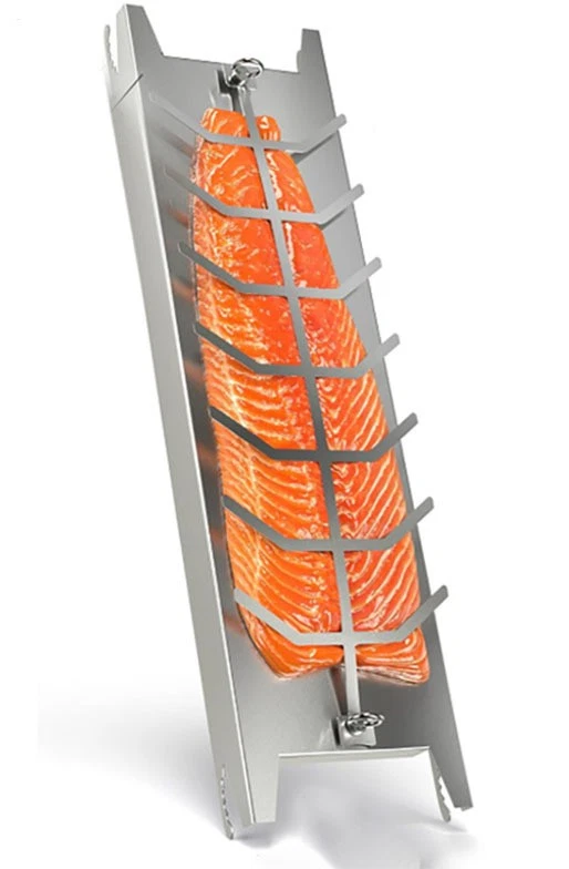 Flammlachsbrett set Edelstahl Buche Feuerschale Flammlachsbretter Lachsbrett - Bild 2 von 4