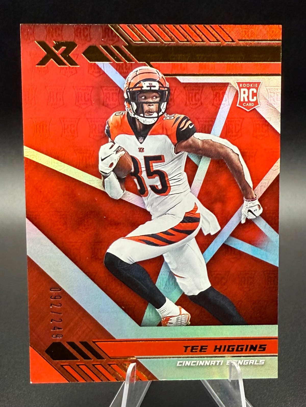 Tee Higgins 2020 Panini XR Rookie Red Parallel #'d /249 Rookie (RC) Card #110