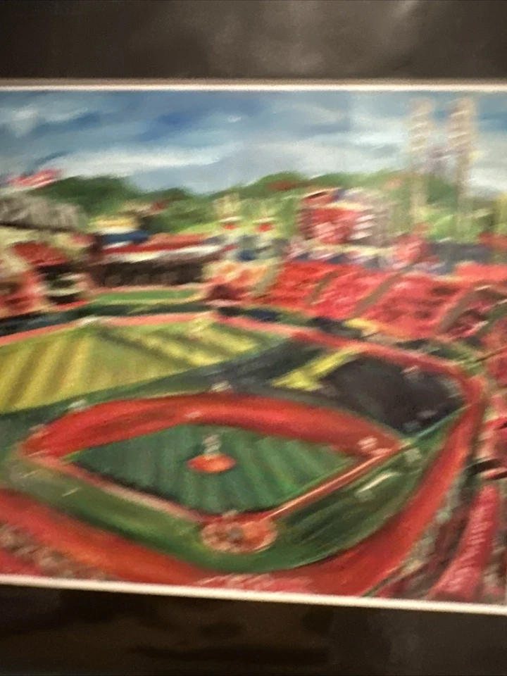 Cincinnati Reds Great American Ball Park Lithograph 14x11 With Mat - Image 2 of 4