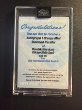 2026 Topps Chrome Black Munetaka Murakami RC First Auto Orange Mini Diamond/25