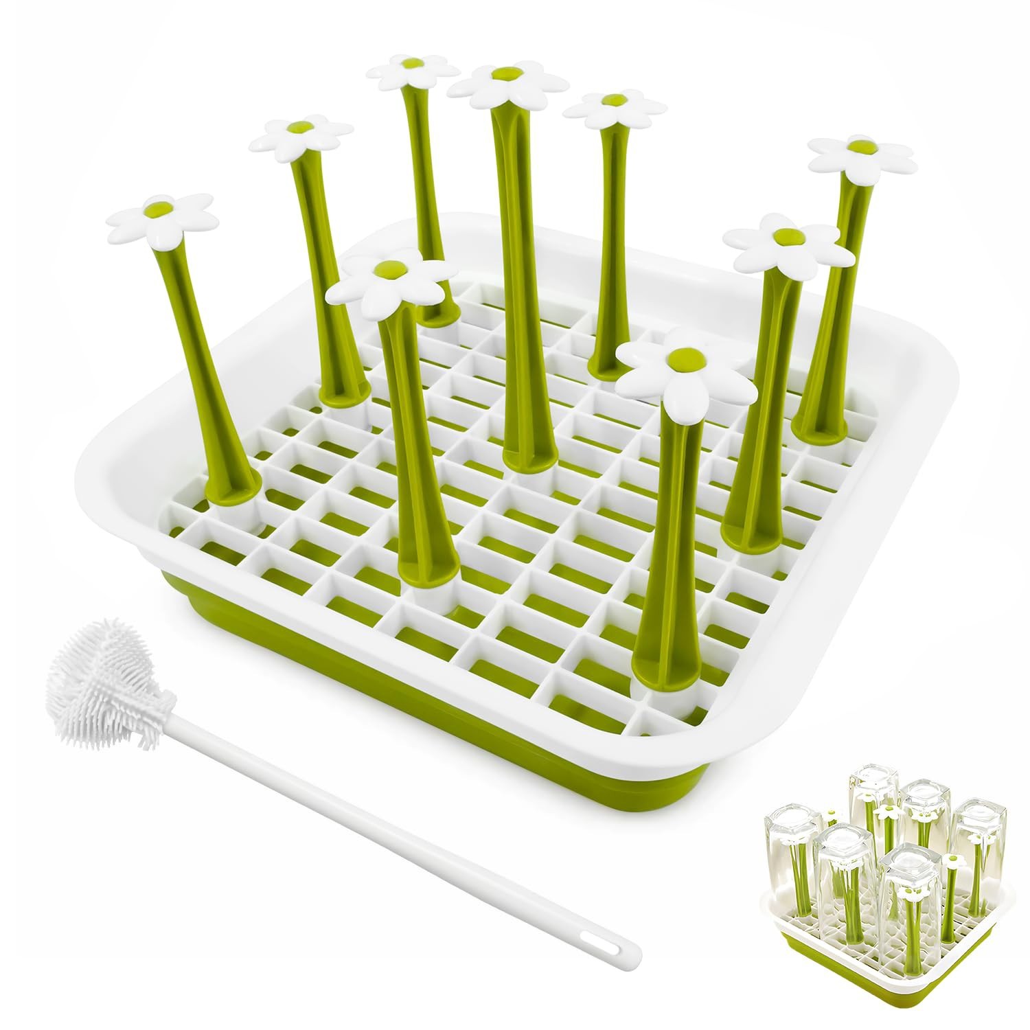 EQUNROY Bottle Drying Rack Removable Holder for Baby Bottles, Sports Water...