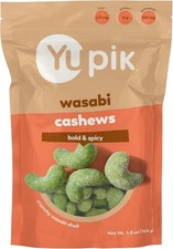 (Free Duty Tax) Yupik Wasabi Cashews, 5.8 Oz, Intense Spicy Snacks, Crunchy