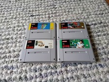 Super Nintendo SNES Cartridge Bundle PAL x 4 Mario World, Streetfighter II 