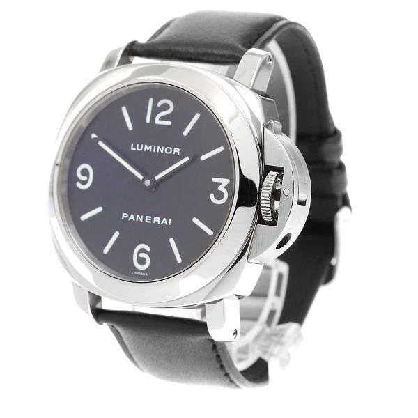 Panerai — Officine Panerai Luminor Base 44mm PAM00112 44mm SS Black Dial Watch #C12398