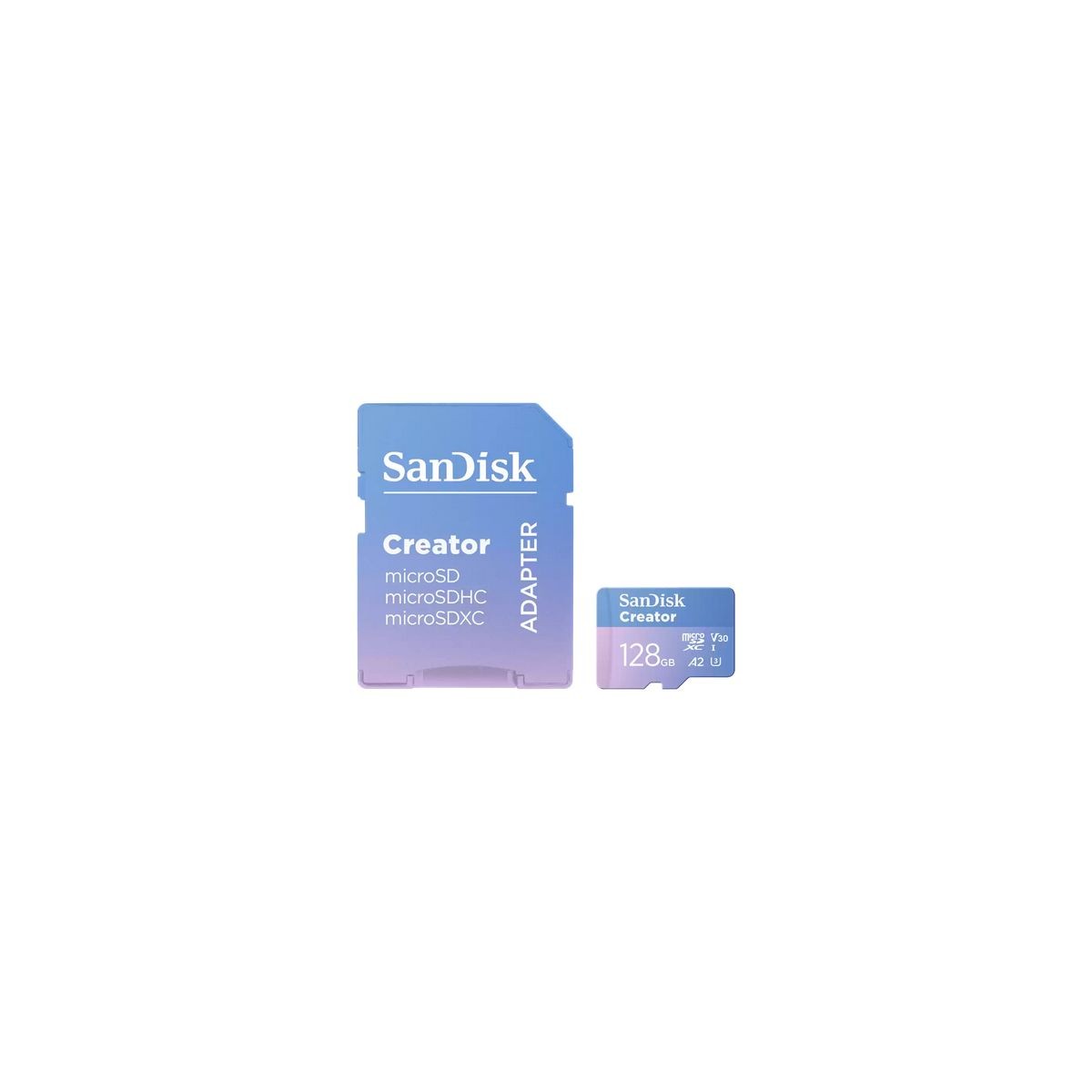 Carte Micro SD Sandisk 128Go Creator pour filmer vos vlogs de voyage